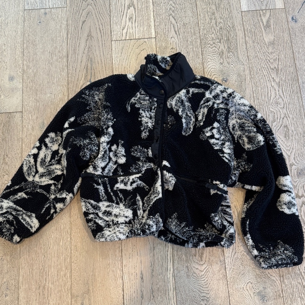 Black and White Free People Fleece